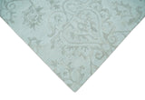 Contemporary Hand Tufted Silver and Blue Modern Wool Area Rug