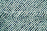 Contemporary Hand Woven Teal Wool Area Rug