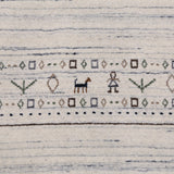 Contemporary Ivory Design Hand Loomed Wool Rug
