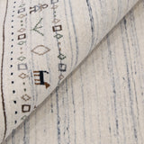 Contemporary Ivory Design Hand Loomed Wool Rug