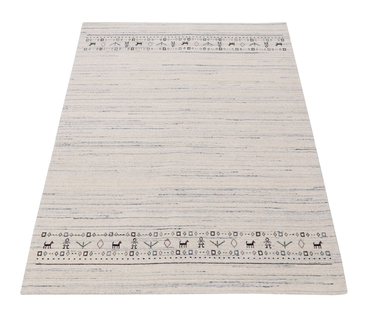 Contemporary Ivory Design Hand Loomed Wool Rug