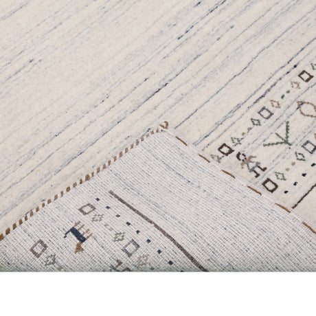 Contemporary Ivory Design Hand Loomed Wool Rug