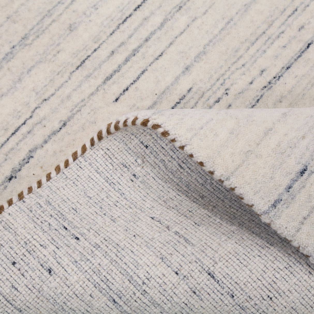 Contemporary Ivory Design Hand Loomed Wool Rug