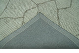 Contemporary Pattern Brown And Ivory Hand Tufted 8x10 Wool Rug