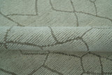 Contemporary Pattern Brown And Ivory Hand Tufted 8x10 Wool Rug