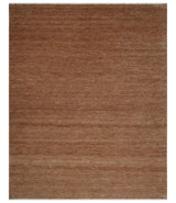 Contemporary Solid Brick Red Hand knotted Custom Made wool Area Rug