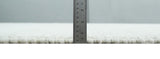 Contemporary Solid Design Ivory Handwoven Wool Area Rug