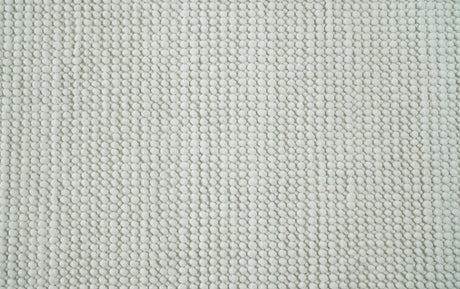 Contemporary Solid Design Ivory Handwoven Wool Area Rug