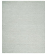 Contemporary Solid Design Ivory Handwoven Wool Area Rug