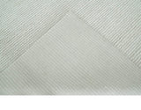 Contemporary Solid Design Ivory Handwoven Wool Area Rug