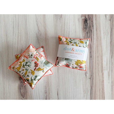 Coral and Blue Lavender Sachets, set of two-Household Cleaning Supplies-Parc Decor