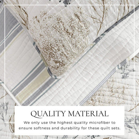 Coral Sea Maze Coastal Quilt Set - Newcomb Collection-Quilts & Comforters-Parc Decor