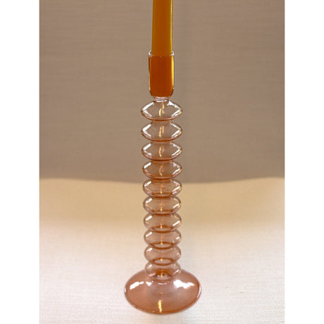 Coraline Peach Candle Holder - Pair