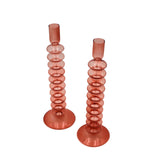 Coraline Peach Glass Candle Holders – Case of 12