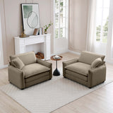 Corduroy Cloud Deep Seated Accent Sofa Chairs-sofa-Parc Decor