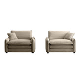 Corduroy Cloud Deep Seated Accent Sofa Chairs-sofa-Parc Decor