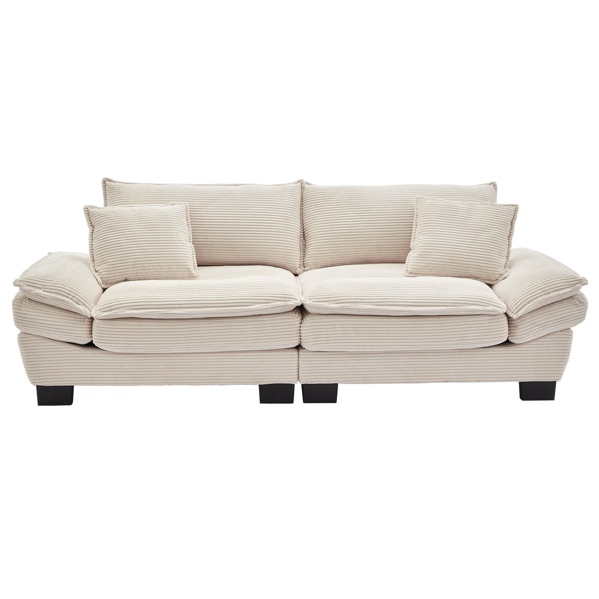 Corduroy Cloud Loveseat Couch-Living Room-Parc Decor