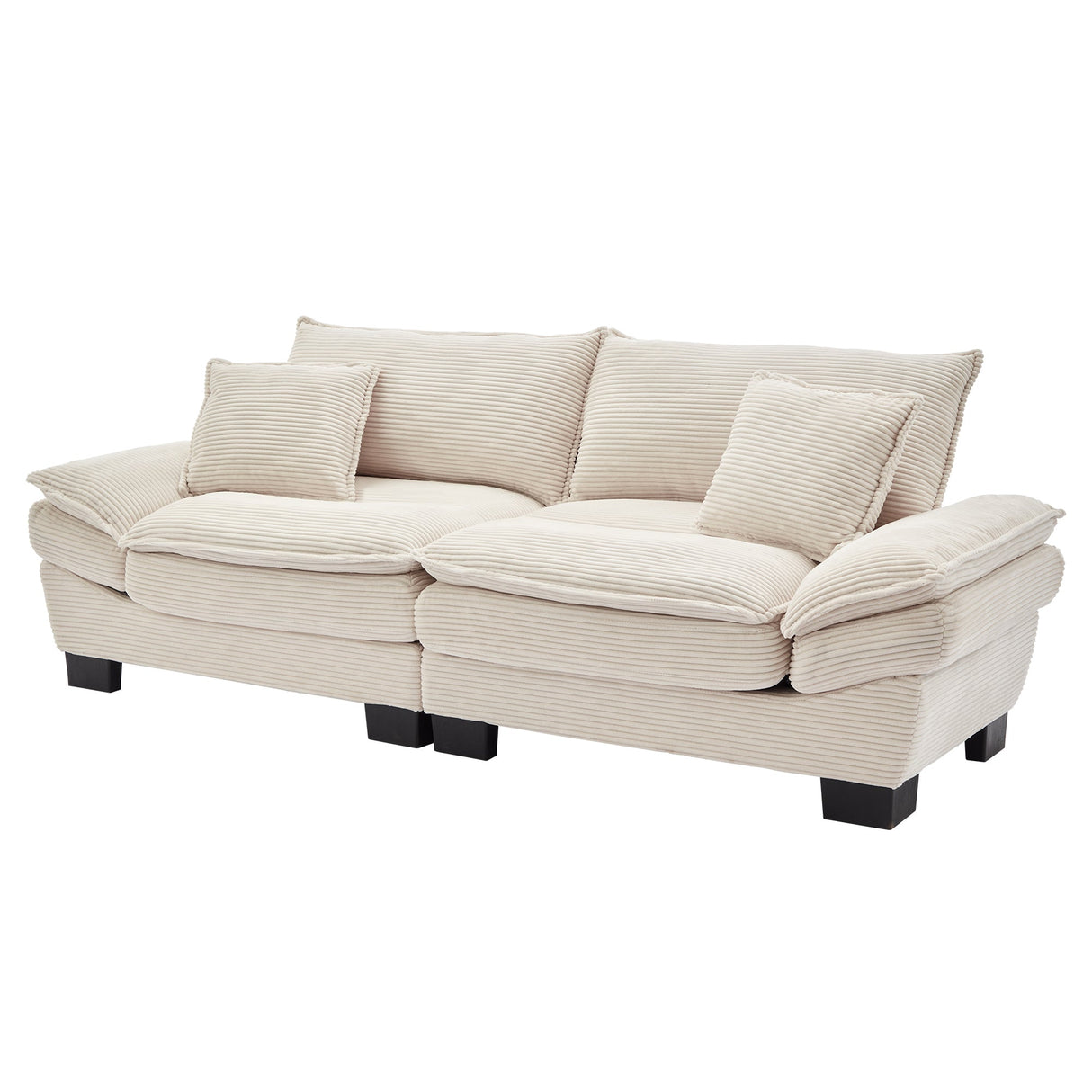 Corduroy Cloud Loveseat Couch-Living Room-Parc Decor