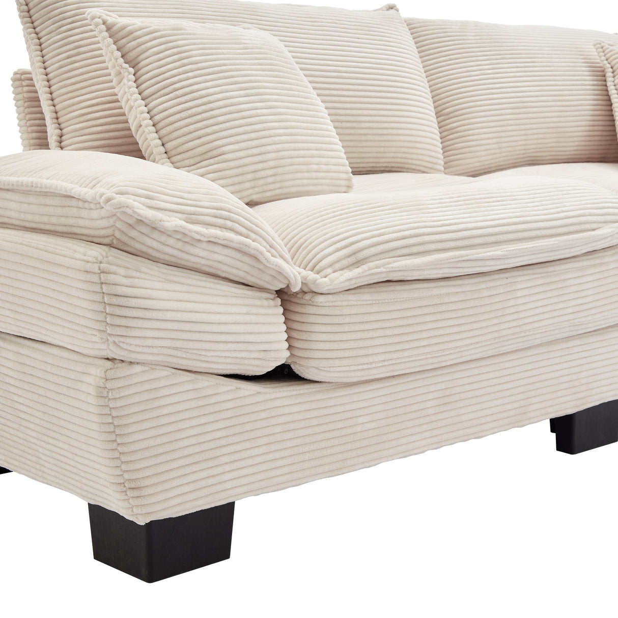 Corduroy Cloud Loveseat Couch-Living Room-Parc Decor