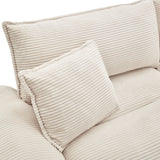 Corduroy Cloud Loveseat Couch-Living Room-Parc Decor