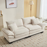 Corduroy Cloud Loveseat Couch-Living Room-Parc Decor