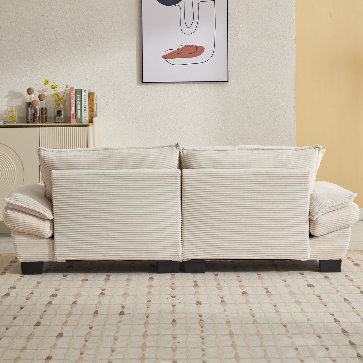 Corduroy Cloud Loveseat Couch-Living Room-Parc Decor