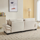 Corduroy Cloud Loveseat Couch-Living Room-Parc Decor