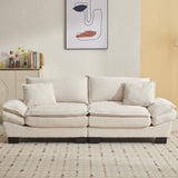 Corduroy Cloud Loveseat Couch-Living Room-Parc Decor