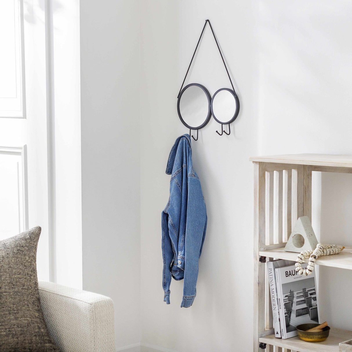 Cotmon Black Iron Frame Mirror-Mirrors-Parc Decor