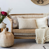 Cotton Bobbles Textured Throw Pillow