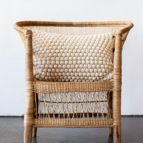 Cotton Bobbles Textured Throw Pillow-Pillows-Parc Decor