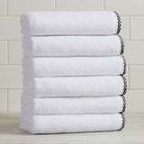 Cotton Border-Stitched 6-Piece Towel Set - Valery Collection