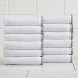 Cotton Border-Stitched 6-Piece Towel Set - Valery Collection