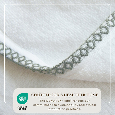 Cotton Border-Stitched 6-Piece Towel Set – Valery Collection-Bath Towels & Washcloths-Parc Decor