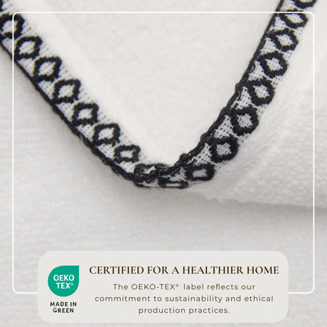 Cotton Border-Stitched 6-Piece Towel Set – Valery Collection-Bath Towels & Washcloths-Parc Decor