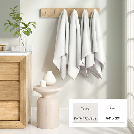 Cotton Border-Stitched 6-Piece Towel Set – Valery Collection-Bath Towels & Washcloths-Parc Decor