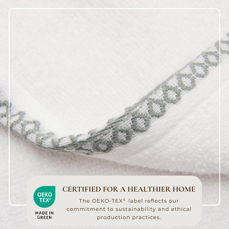 Cotton Border-Stitched 6-Piece Towel Set – Valery Collection-Bath Towels & Washcloths-Parc Decor