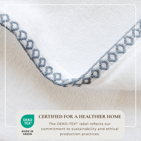 Cotton Border-Stitched 6-Piece Towel Set – Valery Collection-Bath Towels & Washcloths-Parc Decor