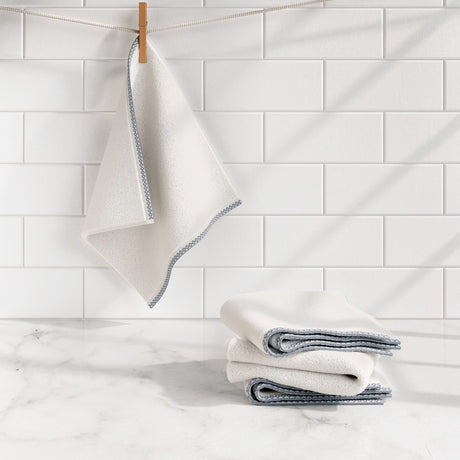 Cotton Border-Stitched 6-Piece Towel Set – Valery Collection-Bath Towels & Washcloths-Parc Decor