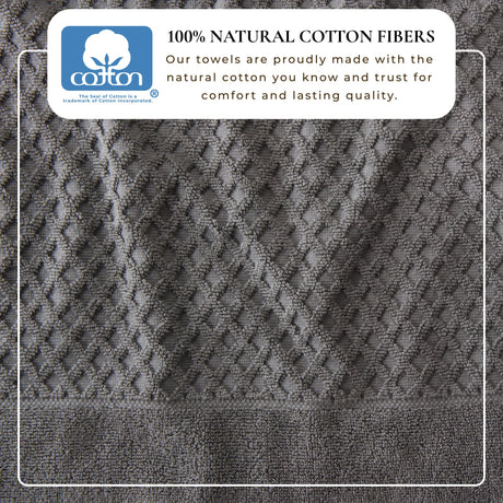Cotton Diamond Waffle Weave Bath Towel Set - Grayson Collection