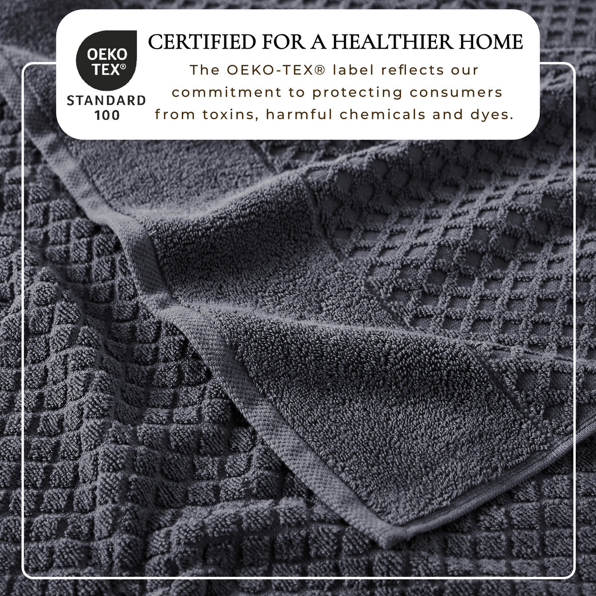 Cotton Diamond Waffle Weave Bath Towel Set - Grayson Collection