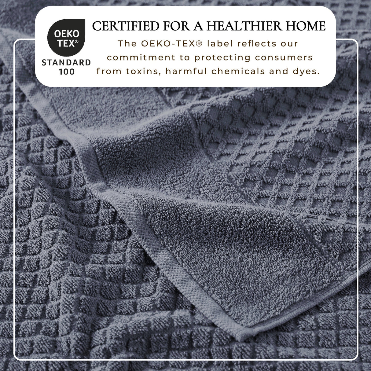Cotton Diamond Waffle Weave Bath Towel Set - Grayson Collection
