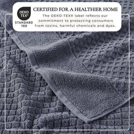 Cotton Diamond Waffle Weave Bath Towel Set - Grayson Collection
