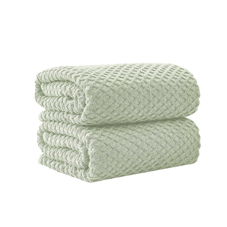 Cotton Diamond Waffle Weave Bath Towel Set – Grayson Collection-Parc Decor