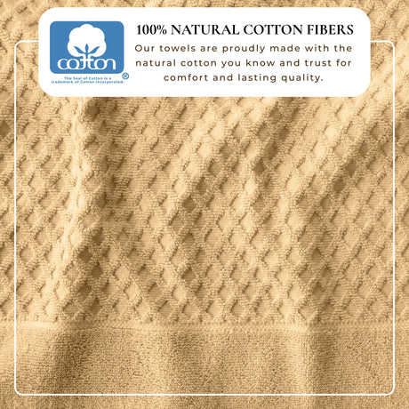 Cotton Diamond Waffle Weave Bath Towel Set - Grayson Collection