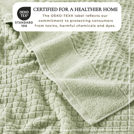 Cotton Diamond Waffle Weave Bath Towel Set - Grayson Collection