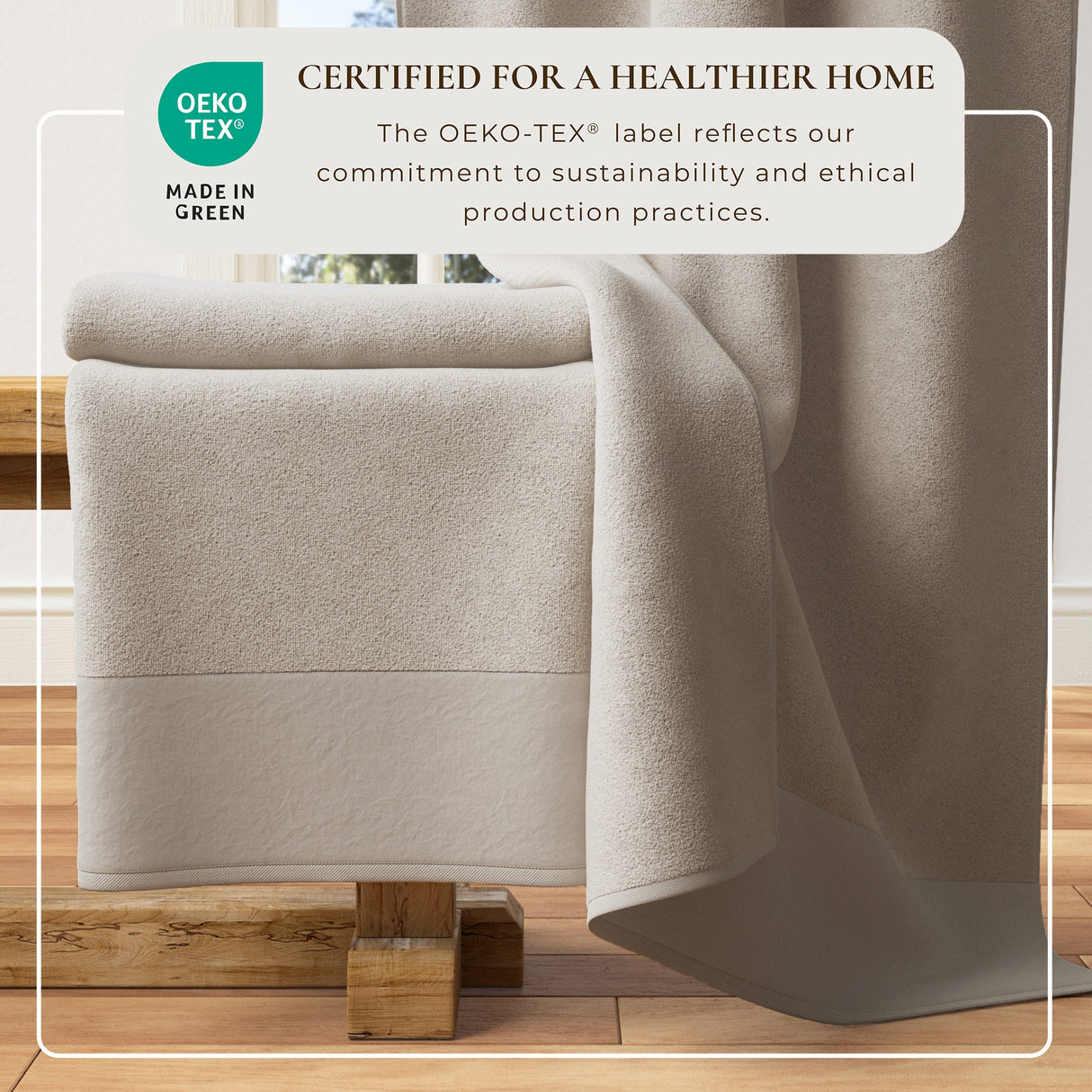 Cotton Linen-Like Border 6-Piece Towel Set – Priya Collection-Bath Towels & Washcloths-Parc Decor