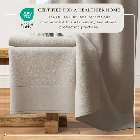 Cotton Linen-Like Border 6-Piece Towel Set – Priya Collection-Bath Towels & Washcloths-Parc Decor