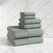 Cotton Linen-Like Border 6-Piece Towel Set - Priya Collection-Bath Towels & Washcloths-Parc Decor