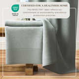 Cotton Linen-Like Border 6-Piece Towel Set – Priya Collection-Bath Towels & Washcloths-Parc Decor